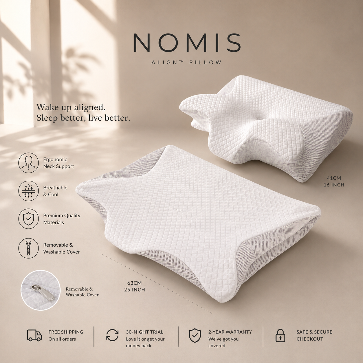 Breathable Soft Cotton Cover NOMIS